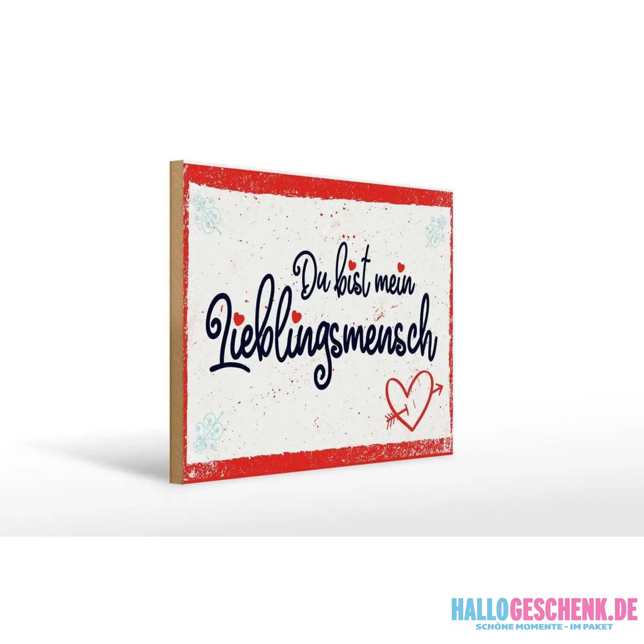 Holzschild Spruch 30x40cm Du bist mein Lieblingsmensch