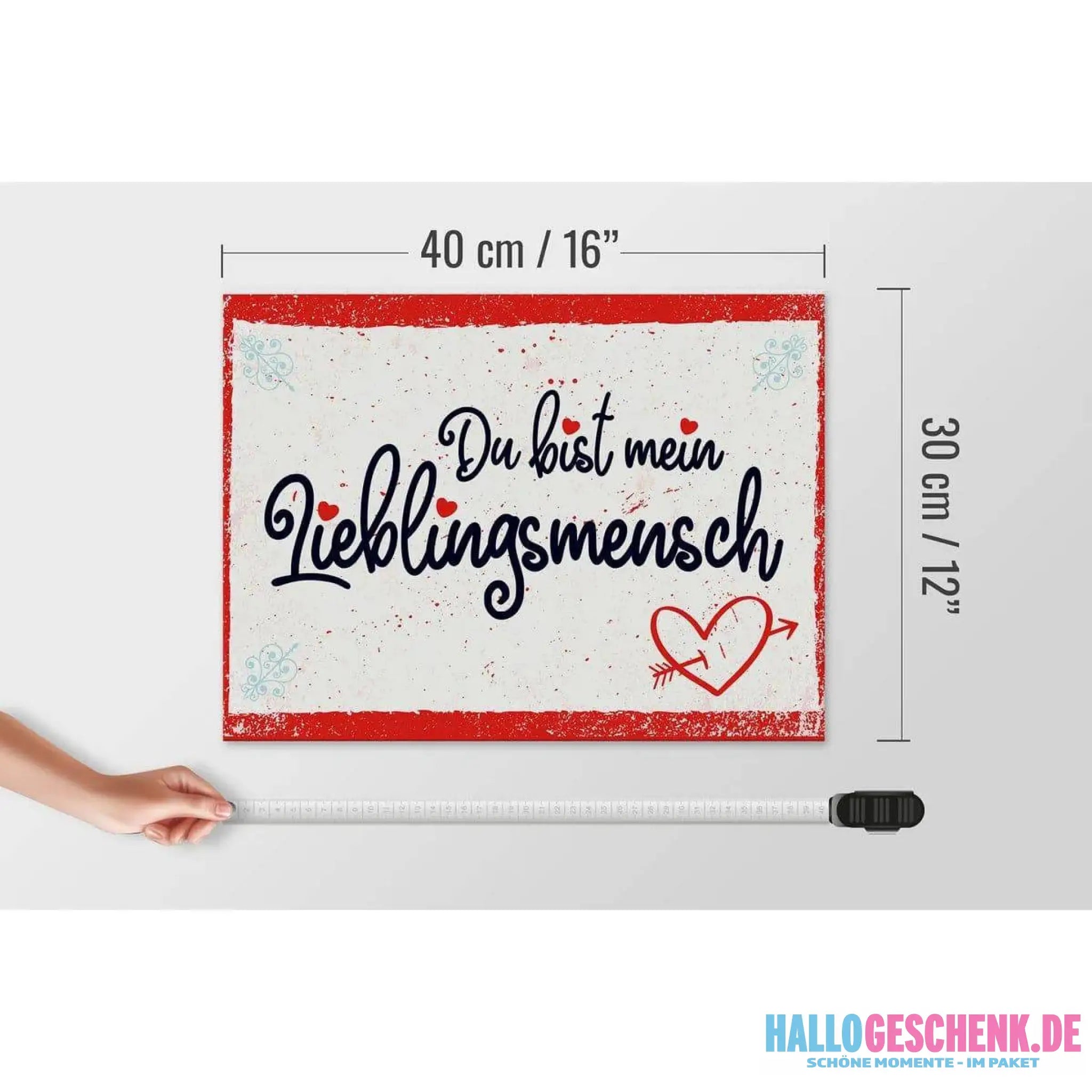 Holzschild Spruch 30x40cm Du bist mein Lieblingsmensch
