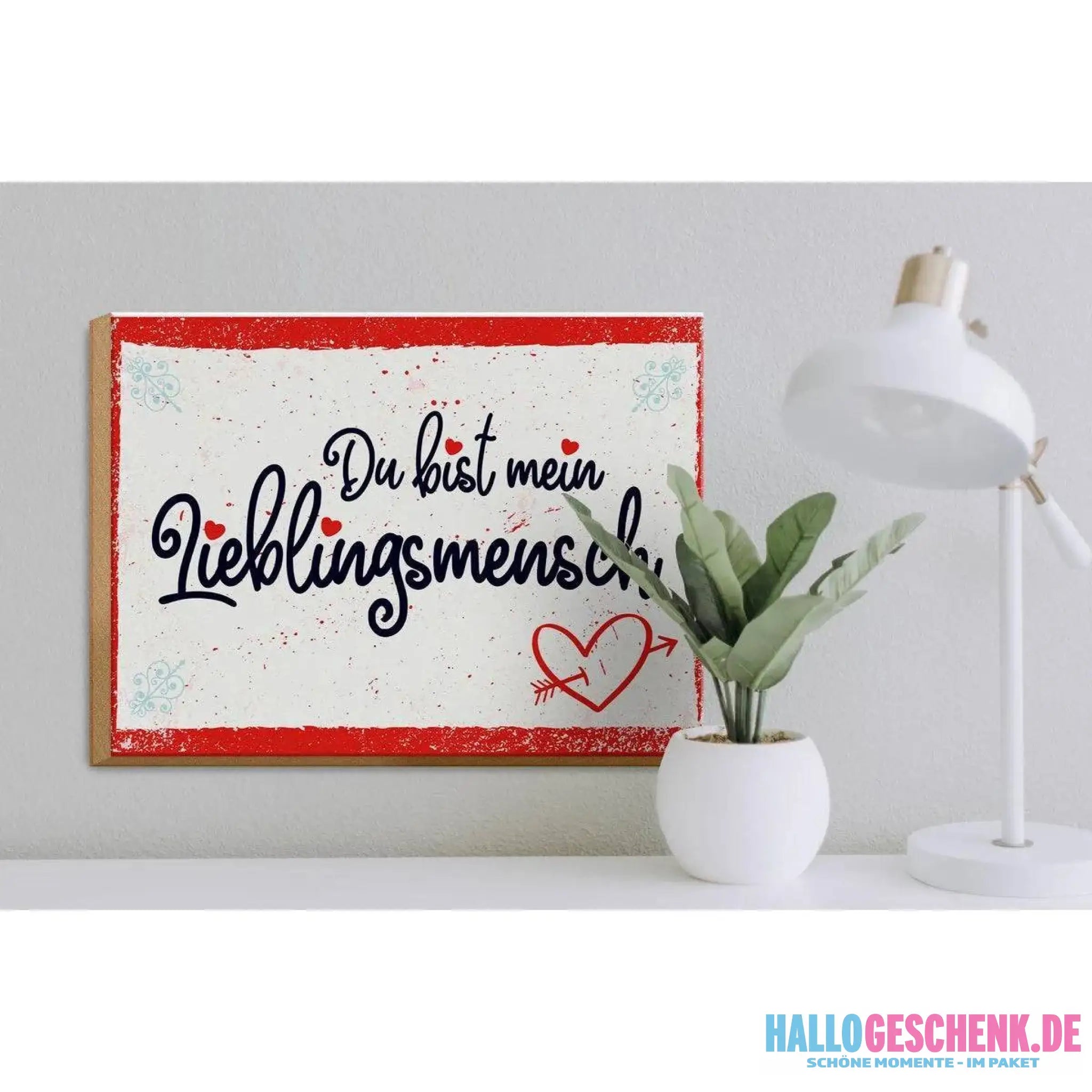 Holzschild Spruch 30x40cm Du bist mein Lieblingsmensch