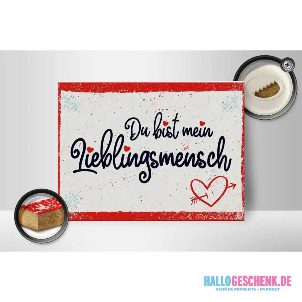 Holzschild Spruch 30x40cm Du bist mein Lieblingsmensch
