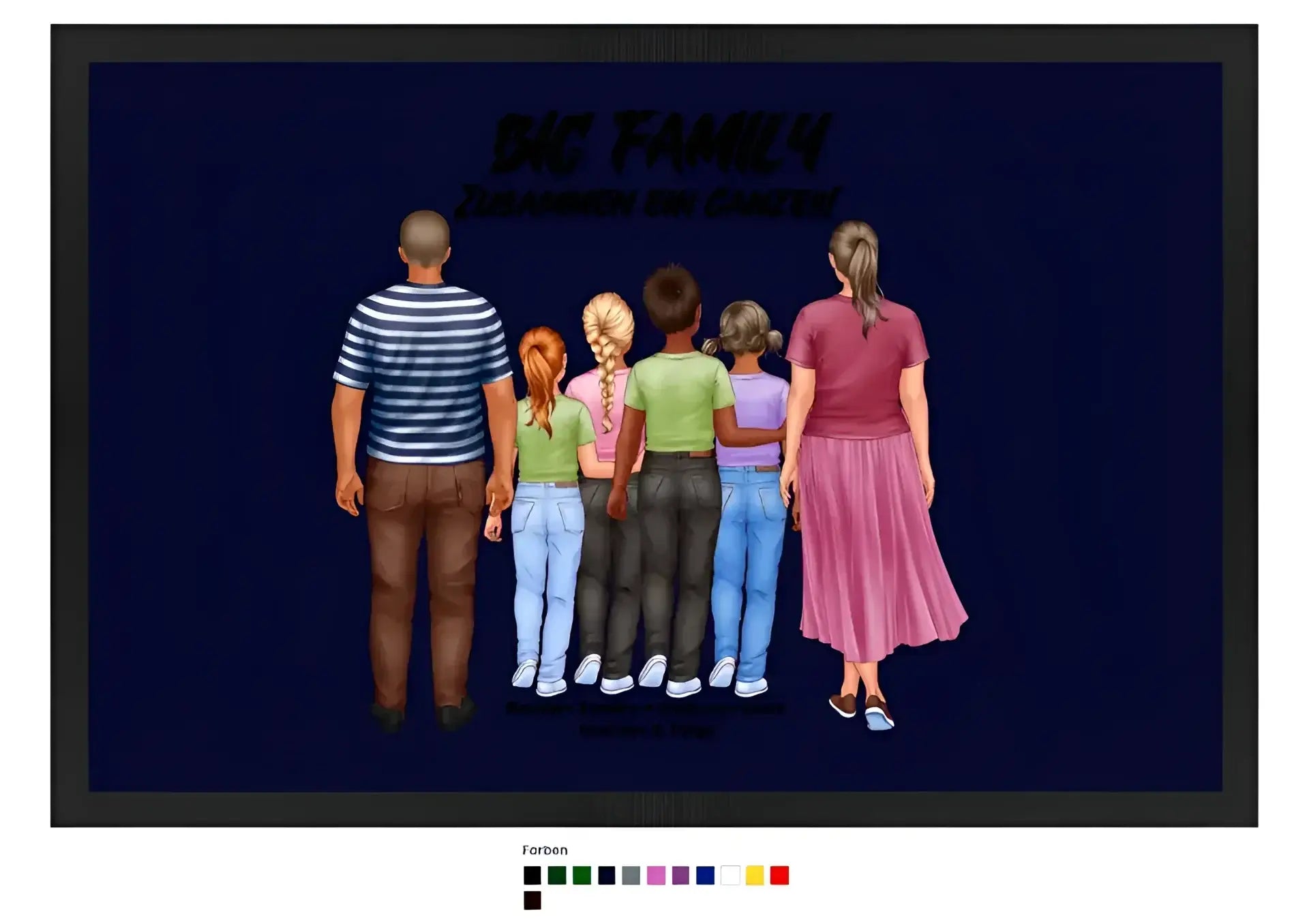 Huge Familien-Designer mit 0-4 Kindern • Fußmatte • Exklusivdesign • personalisiert