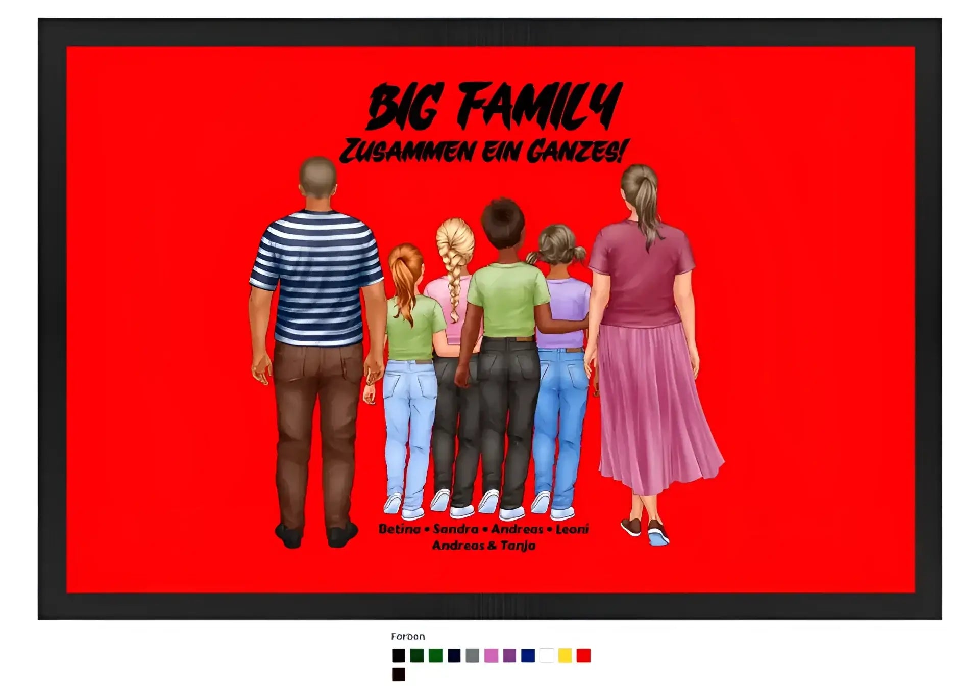 Huge Familien-Designer mit 0-4 Kindern • Fußmatte • Exklusivdesign • personalisiert