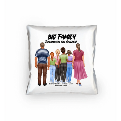 Huge Familien-Designer mit 0-4 Kindern • Kissen 40x40 cm • personalisiert