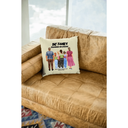 Huge Familien-Designer mit 0-4 Kindern • Kissen 40x40 cm • personalisiert
