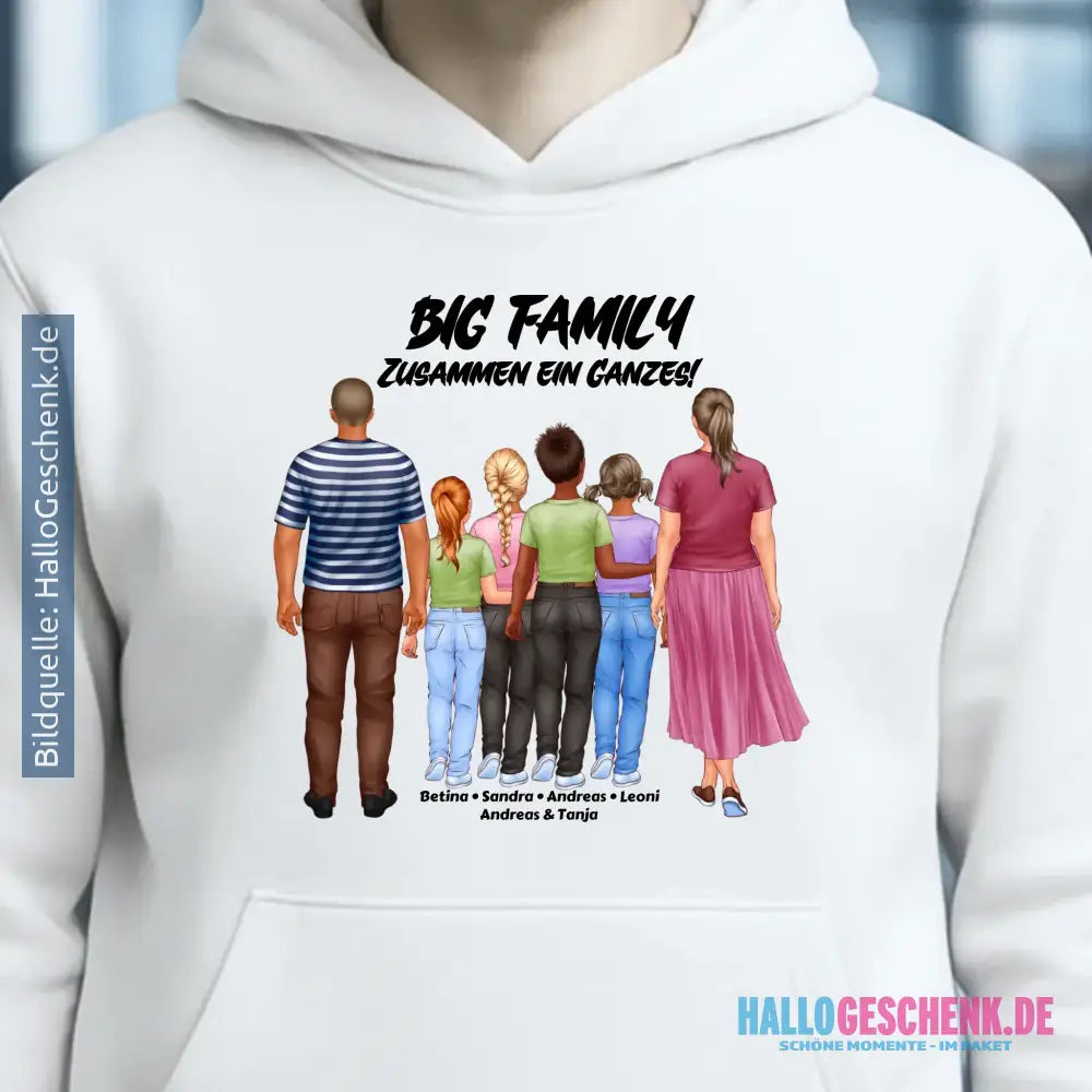 Huge Familien-Designer mit 0-4 Kindern • Unisex Premium Hoodie XS-5XL aus Bio-Baumwolle für Damen & Herren • Exklusivdesign • personalisiert