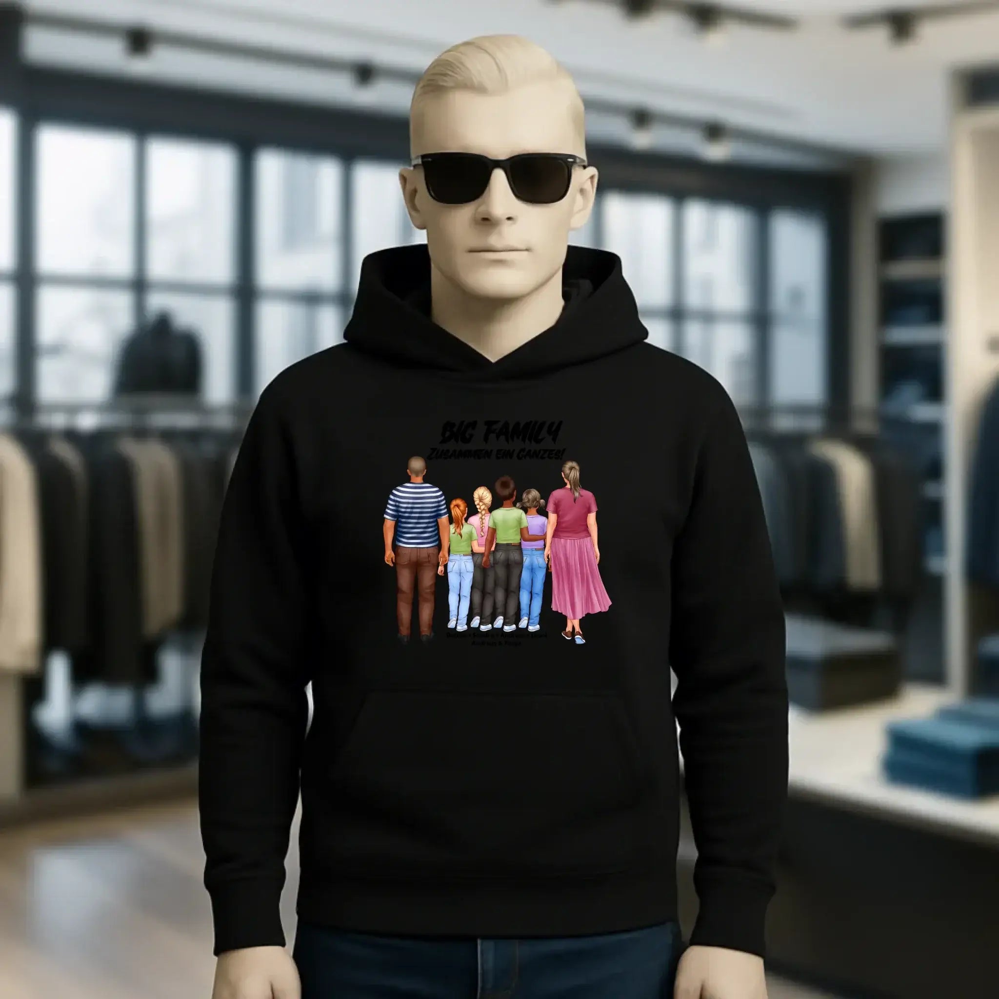 Huge Familien-Designer mit 0-4 Kindern • Unisex Premium Hoodie XS-5XL aus Bio-Baumwolle für Damen & Herren • Exklusivdesign • personalisiert