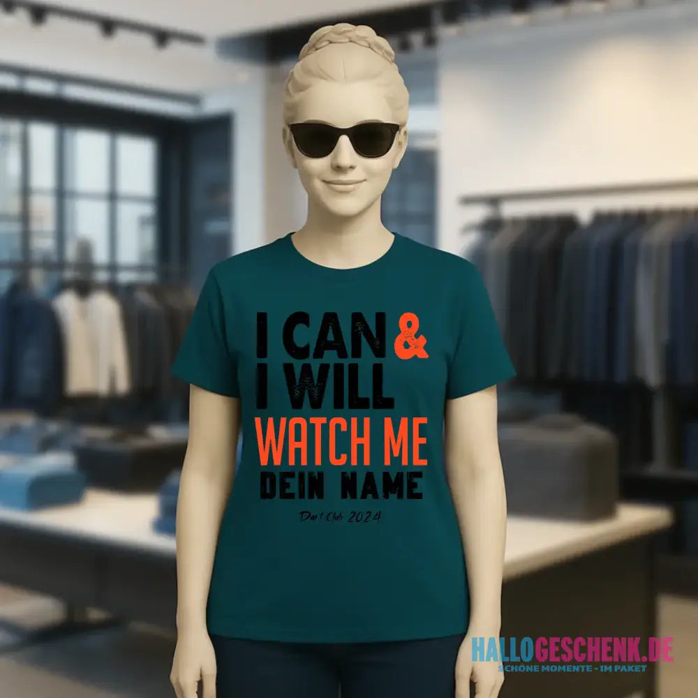 I CAN & I WILL • Ladies Premium T-Shirt XS-2XL aus Bio-Baumwolle für Damen • Exklusivdesign • personalisiert