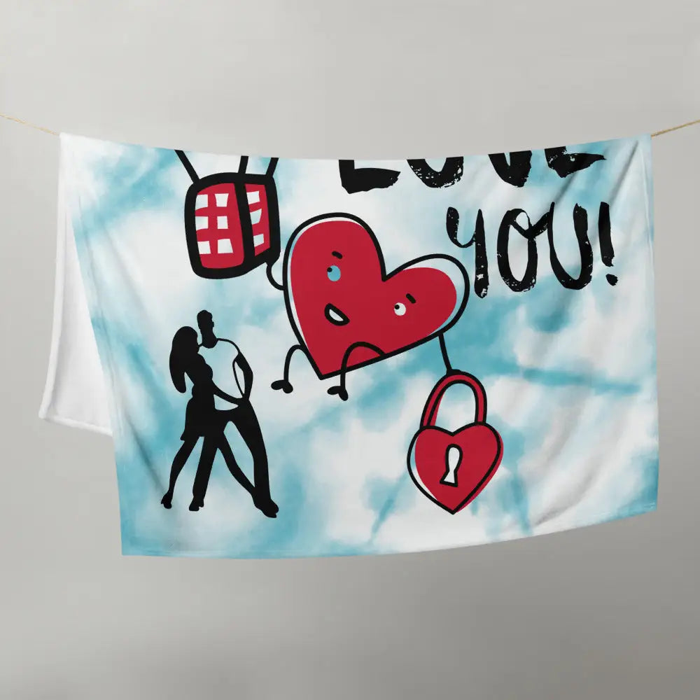 I love you! • Kuscheldecke / Tagesdecke - Kuscheldecken