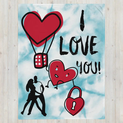 I love you! • Kuscheldecke / Tagesdecke - Kuscheldecken