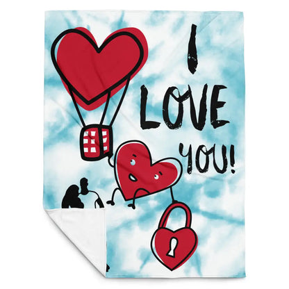 I love you! • Kuscheldecke / Tagesdecke - Kuscheldecken