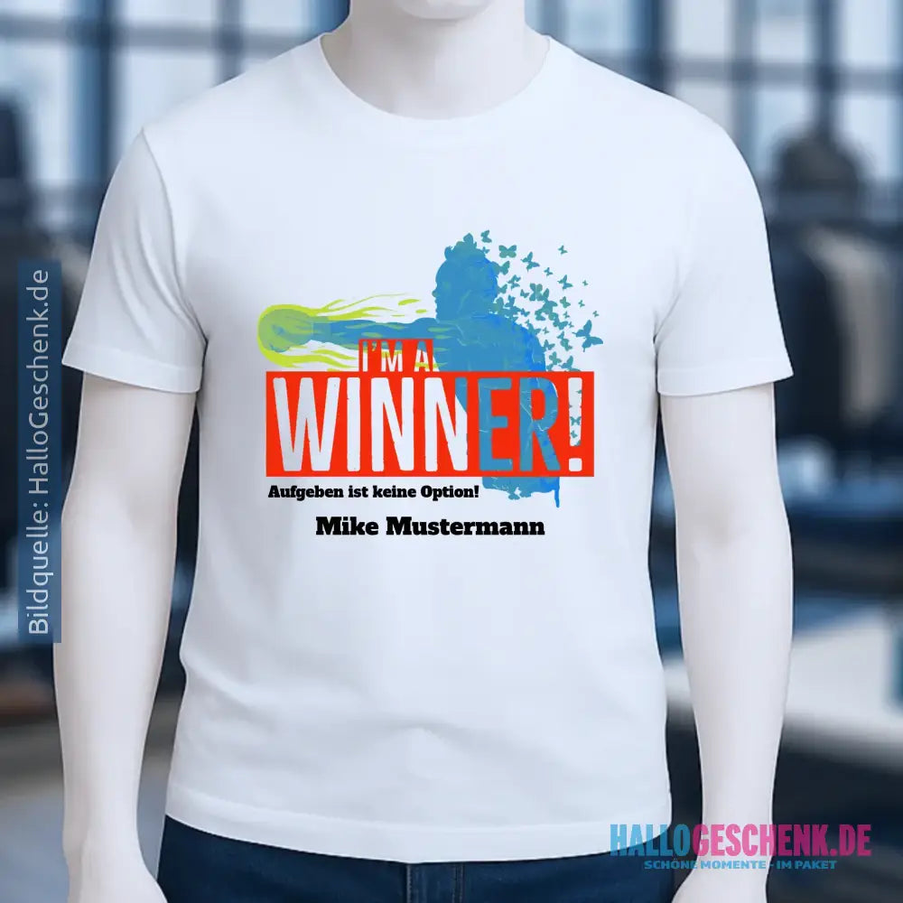 I´M A WINNER • Unisex Premium T-Shirt XS-5XL aus Bio-Baumwolle für Damen & Herren • Exklusivdesign • personalisiert