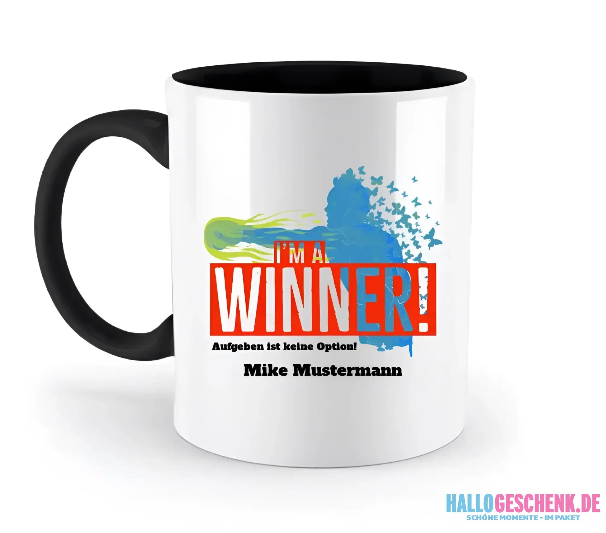 I´M A WINNER • zweifarbige Tasse • Exklusivdesign • personalisiert