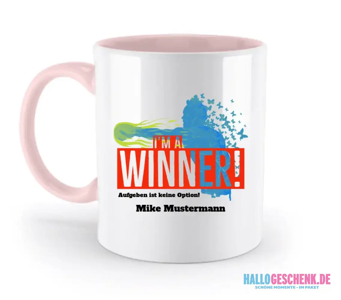 I´M A WINNER • zweifarbige Tasse • Exklusivdesign • personalisiert