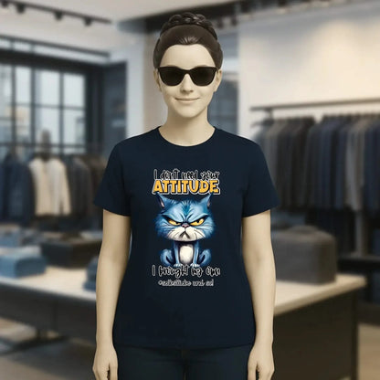 Ich brauche deine Meinung nicht - ich habe meine eigene • Katze • Ladies Premium T-Shirt XS-2XL aus Bio-Baumwolle für Damen • Exklusivdesign • personalisiert