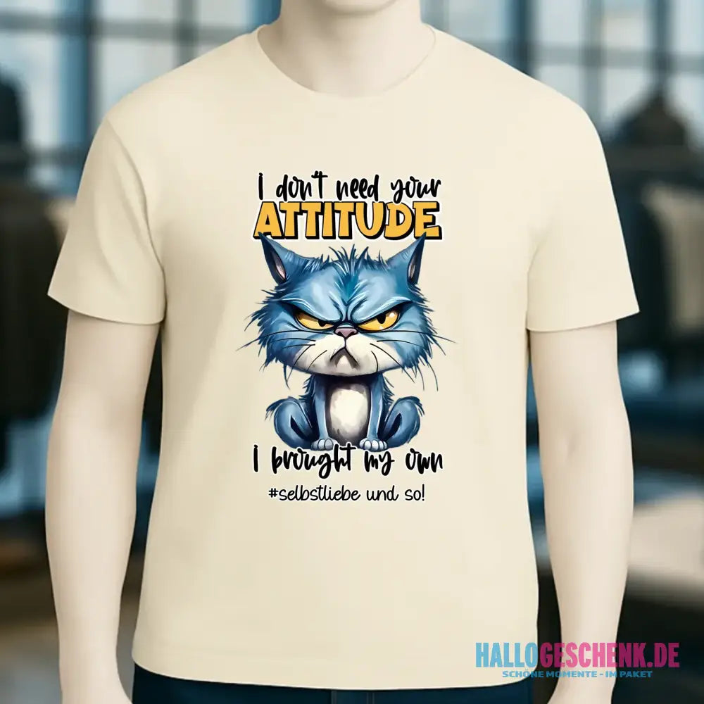 Ich brauche deine Meinung nicht - ich habe meine eigene • Katze • Unisex Premium T-Shirt XS-5XL aus Bio-Baumwolle für Damen & Herren • Exklusivdesign • personalisiert