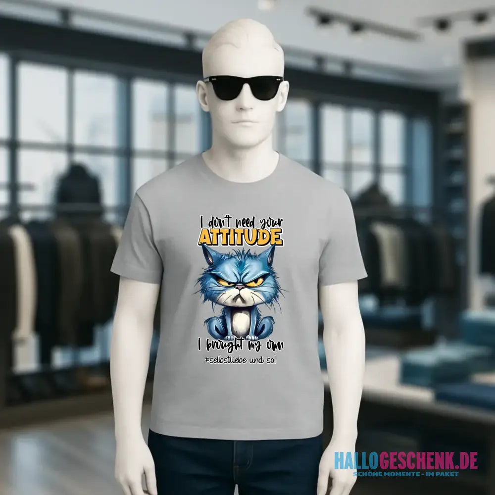 Ich brauche deine Meinung nicht - ich habe meine eigene • Katze • Unisex Premium T-Shirt XS-5XL aus Bio-Baumwolle für Damen & Herren • Exklusivdesign • personalisiert