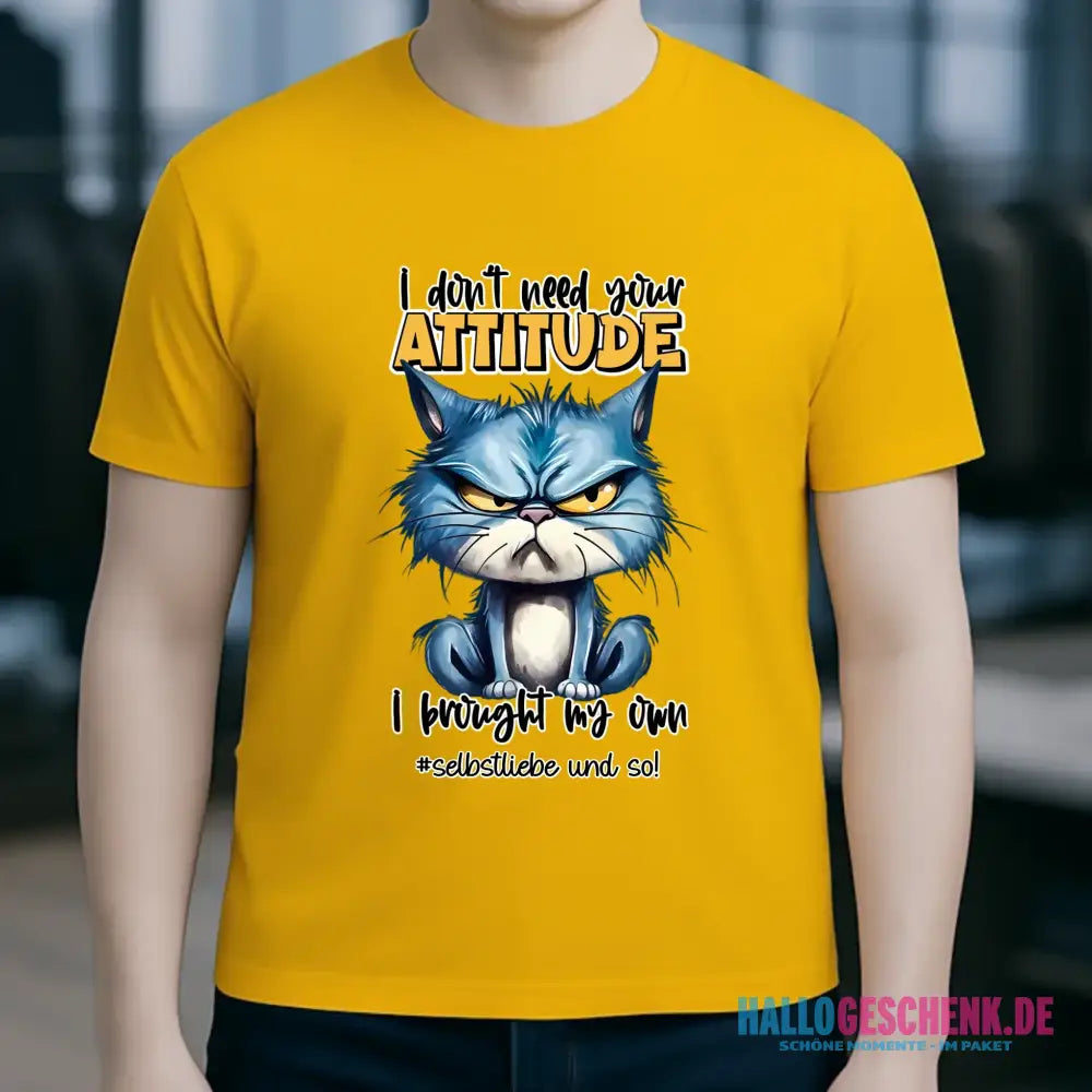 Ich brauche deine Meinung nicht - ich habe meine eigene • Katze • Unisex Premium T-Shirt XS-5XL aus Bio-Baumwolle für Damen & Herren • Exklusivdesign • personalisiert