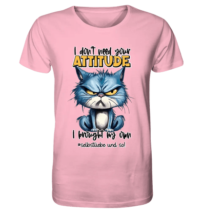 Ich brauche deine Meinung nicht - ich habe meine eigene • Katze • Unisex Premium T-Shirt XS - 5XL aus Bio - Baumwolle für Damen & Herren • Exklusivdesign • personalisiert von HalloGeschenk.de