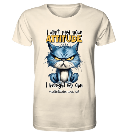 Ich brauche deine Meinung nicht - ich habe meine eigene • Katze • Unisex Premium T-Shirt XS - 5XL aus Bio - Baumwolle für Damen & Herren • Exklusivdesign • personalisiert von HalloGeschenk.de