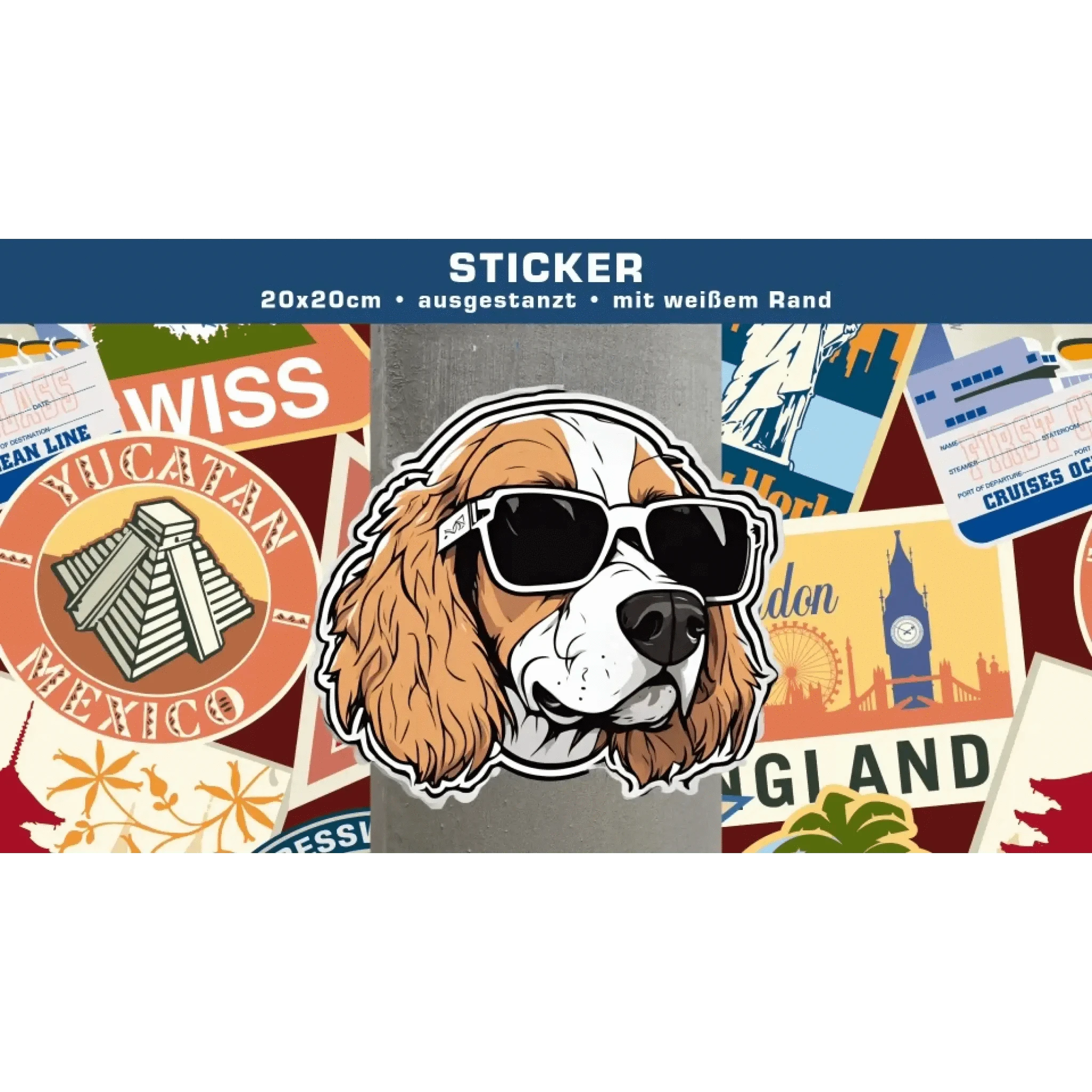 Ich habe versucht normal zu sein - die schlimmsten 2 Minuten meines Lebens • STICKER 20x20 cm Aufkleber • personalisiert