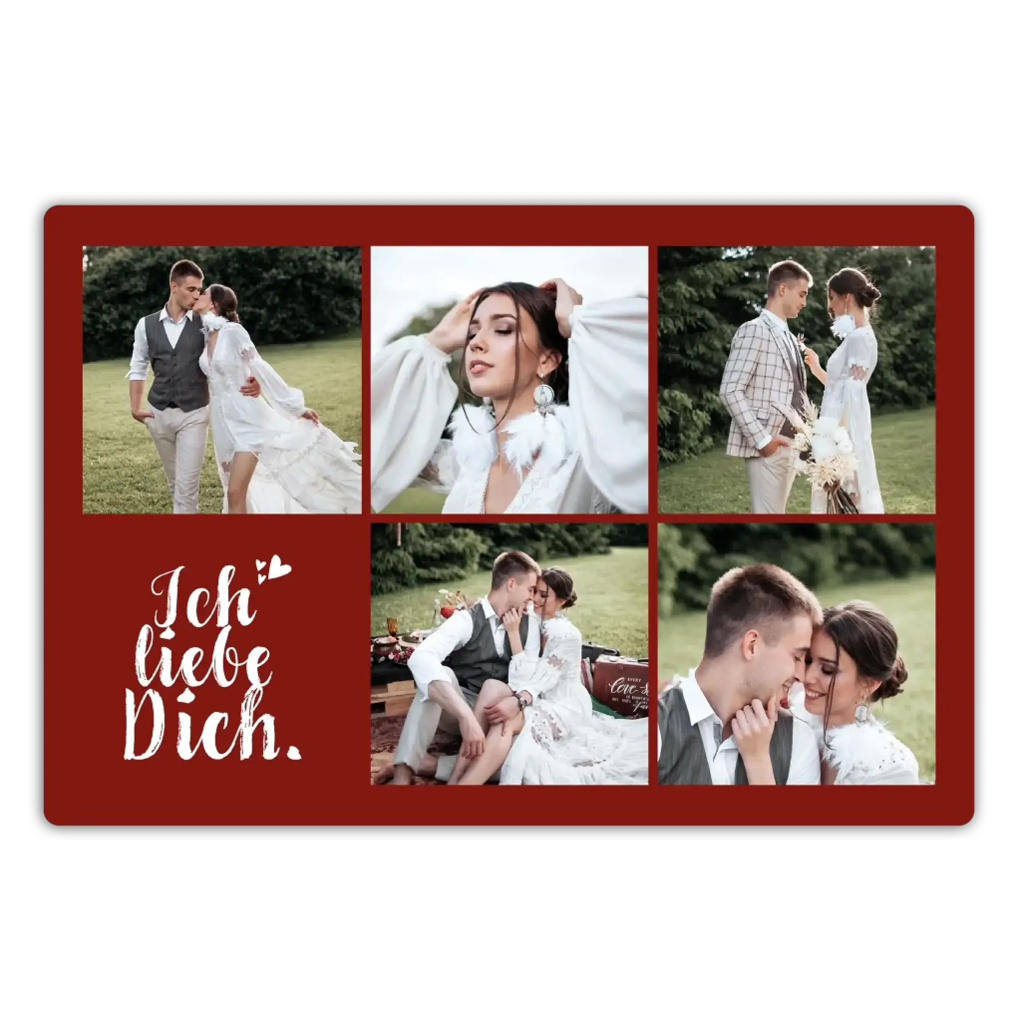 "Ich liebe Dich!" Fotogeschenk • personalisiert • Schreibtischunterlage 60x40 cm