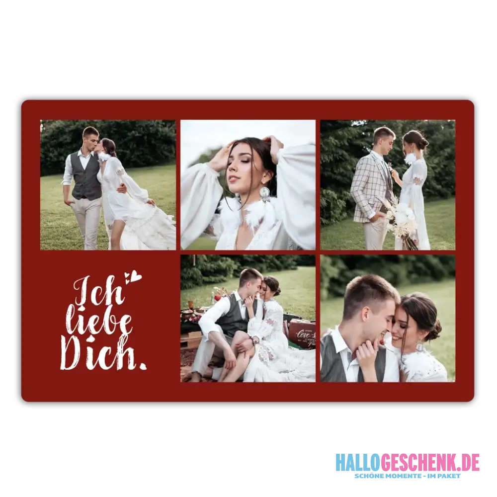 "Ich liebe Dich!" Fotogeschenk • personalisiert • Schreibtischunterlage 60x40 cm