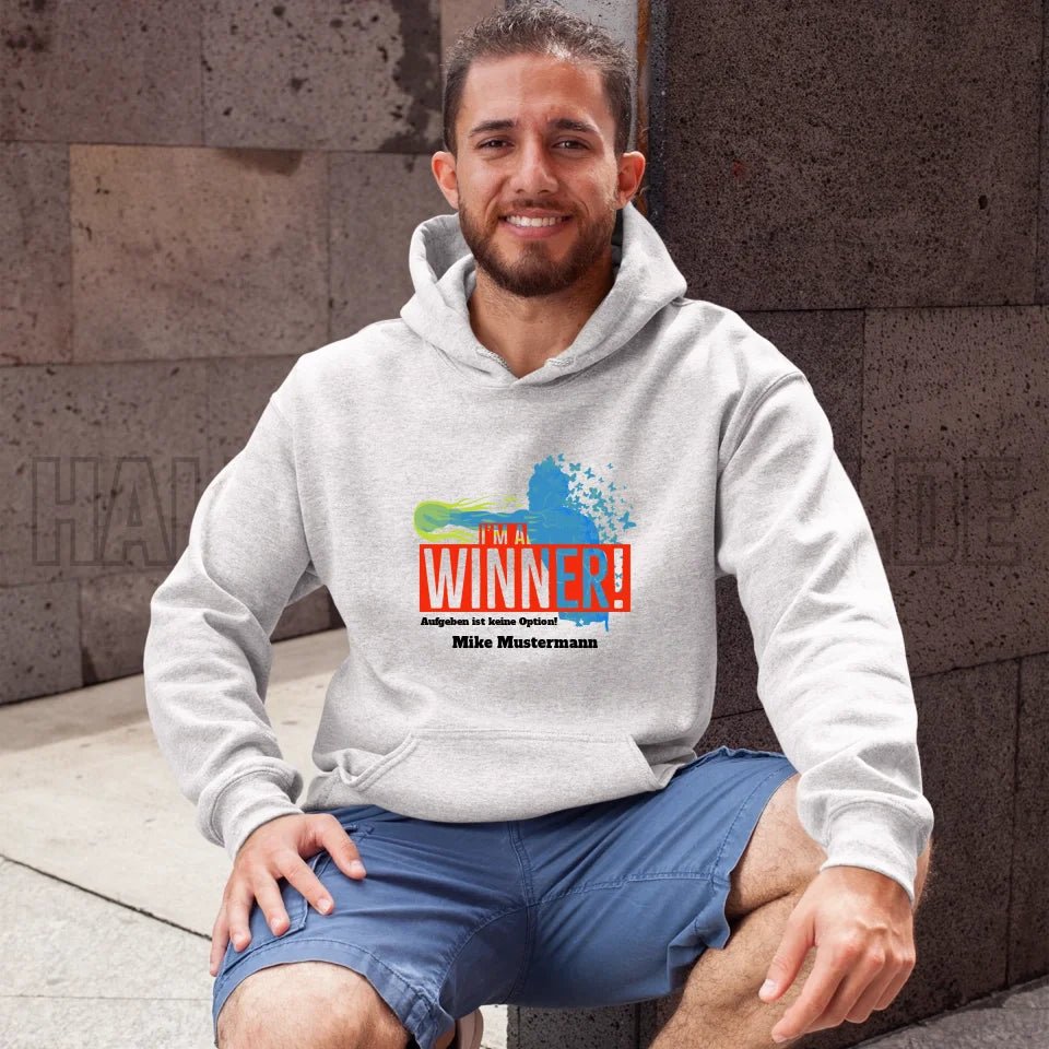 I´M A WINNER • Unisex Premium Hoodie XS-5XL aus Bio-Baumwolle für Damen & Herren • Exklusivdesign • personalisiert