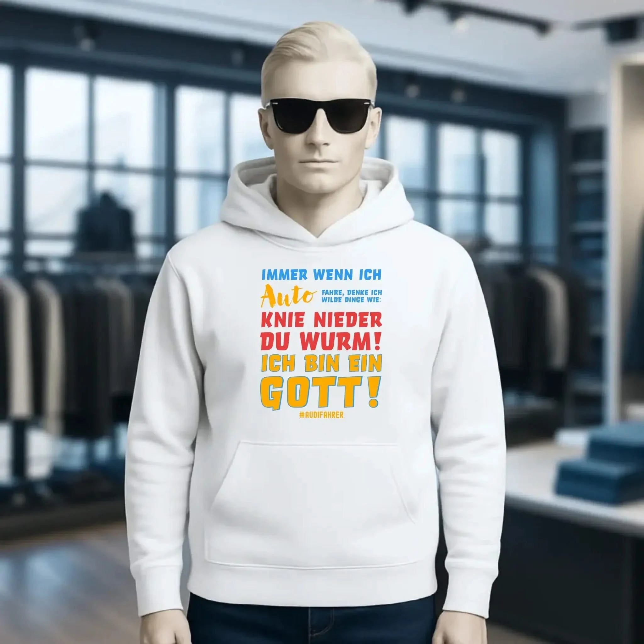 Immer wenn ich Auto • Gott • Unisex Premium Hoodie XS-5XL aus Bio-Baumwolle für Damen & Herren • Exklusivdesign • personalisiert