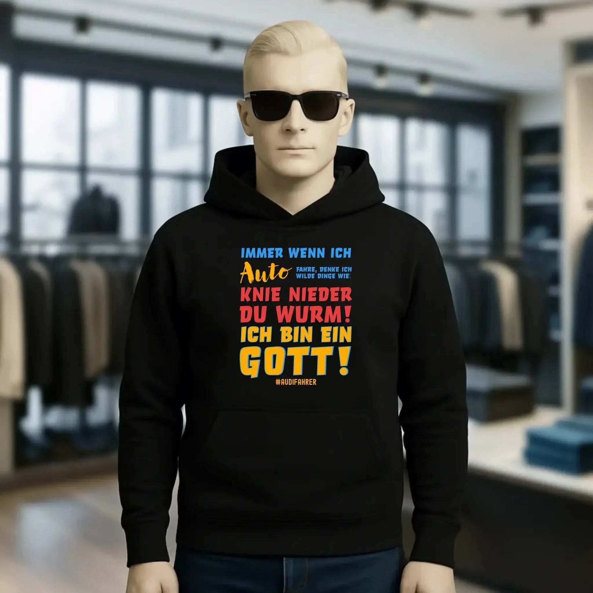 Immer wenn ich Auto • Gott • Unisex Premium Hoodie XS-5XL aus Bio-Baumwolle für Damen & Herren • Exklusivdesign • personalisiert