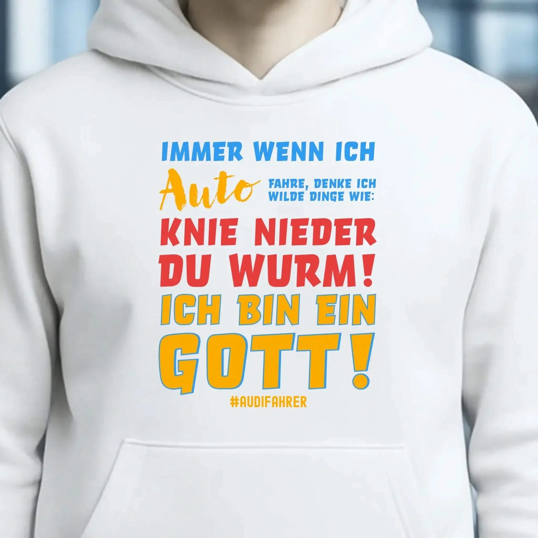 Immer wenn ich Auto • Gott • Unisex Premium Hoodie XS-5XL aus Bio-Baumwolle für Damen & Herren • Exklusivdesign • personalisiert