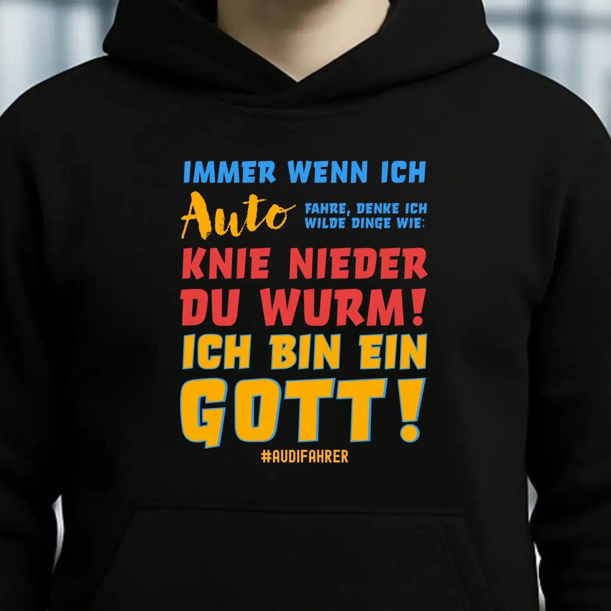 Immer wenn ich Auto • Gott • Unisex Premium Hoodie XS-5XL aus Bio-Baumwolle für Damen & Herren • Exklusivdesign • personalisiert