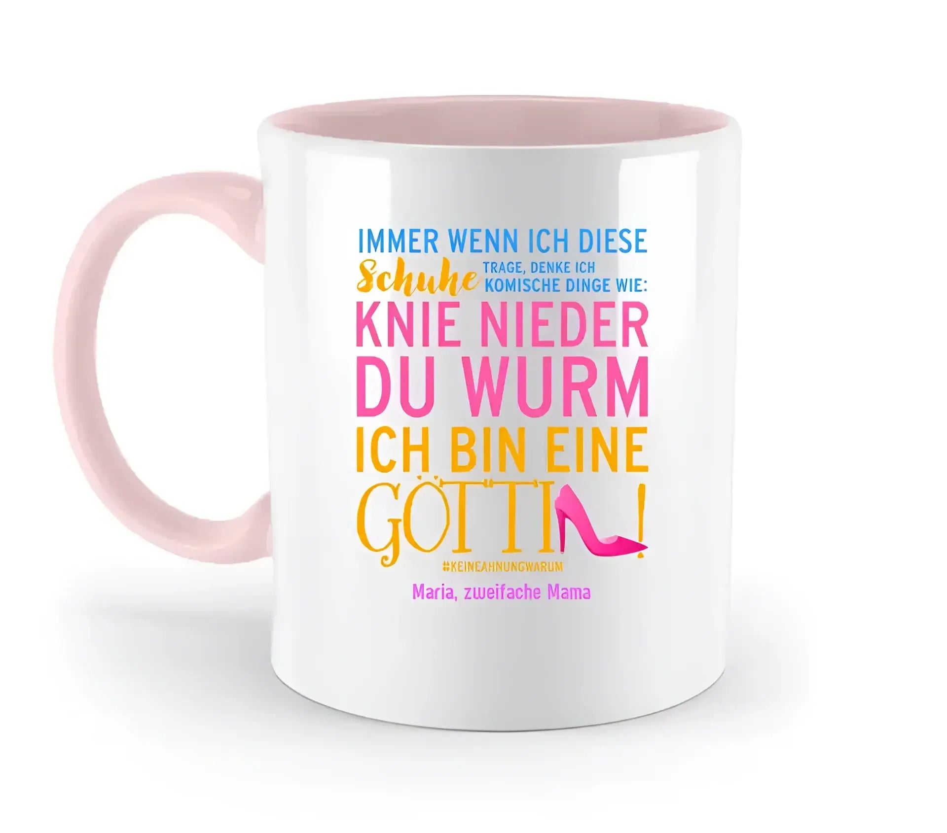 Immer wenn ich Schuhe • 4 Versionen • Göttin • zweifarbige Tasse • Exklusivdesign • personalisiert