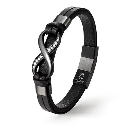 INFINITY BLACK ZIRKONIA - 19 cm - Armband