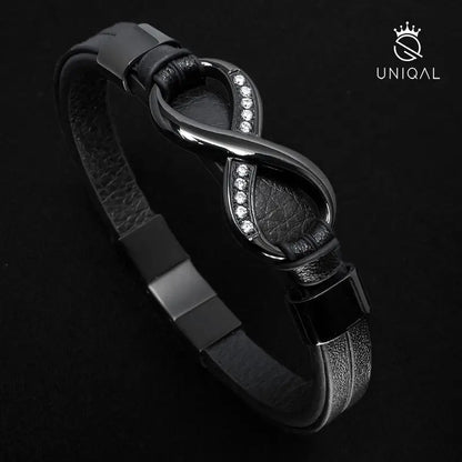 INFINITY BLACK ZIRKONIA - Armband