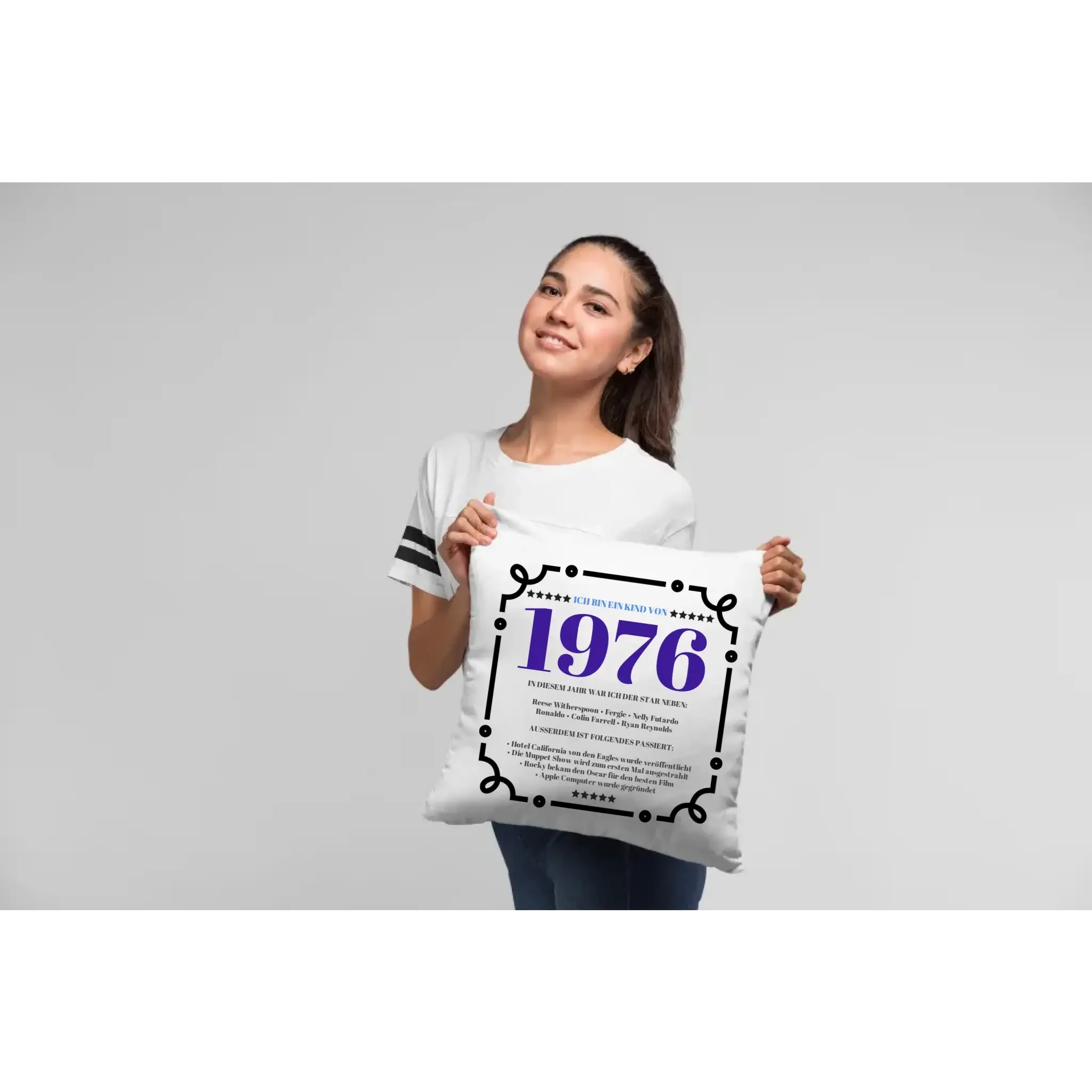 JAHRESZAHL DESIGNER personalisierbar : Kissen 40x40 cm