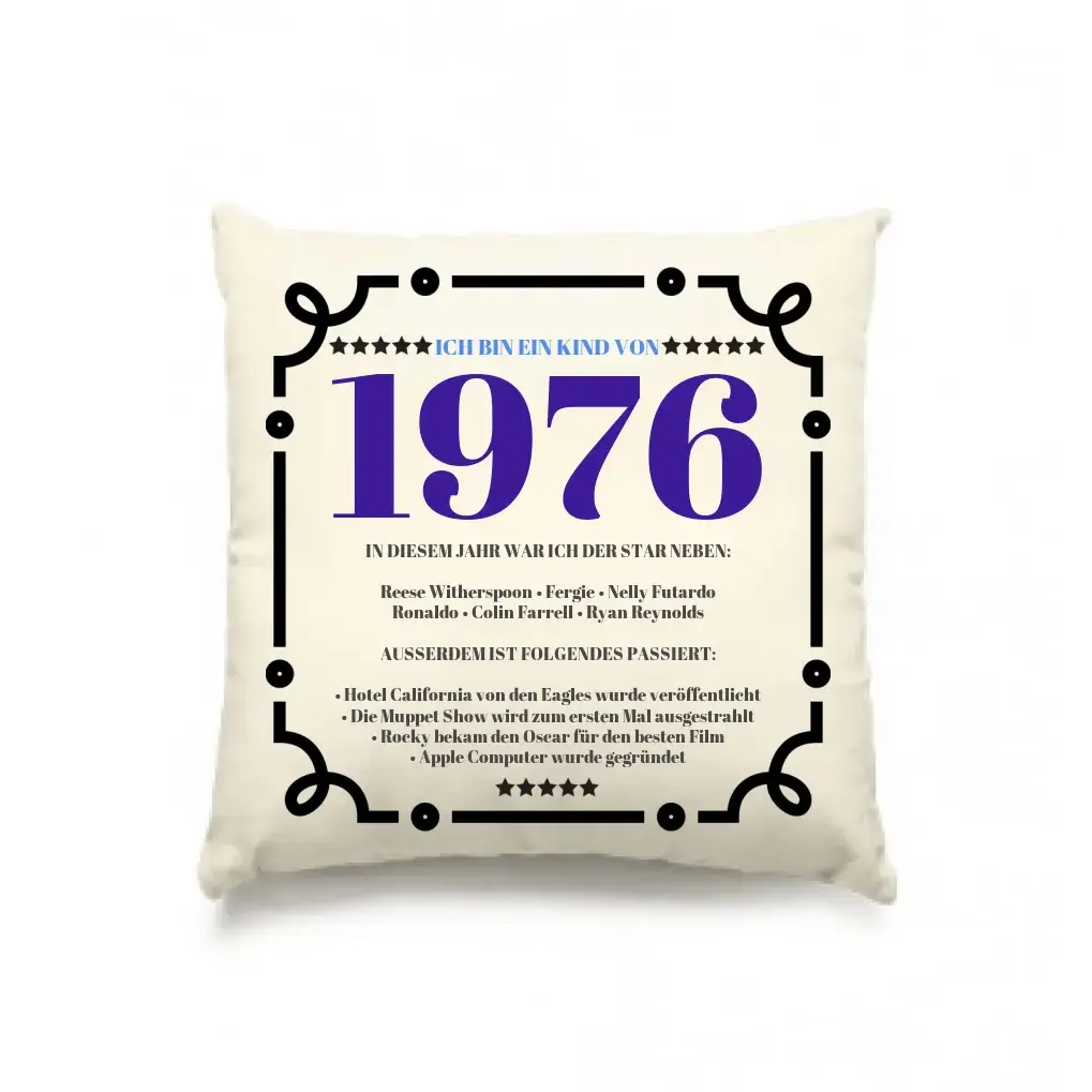 JAHRESZAHL DESIGNER personalisierbar : Kissen 40x40 cm