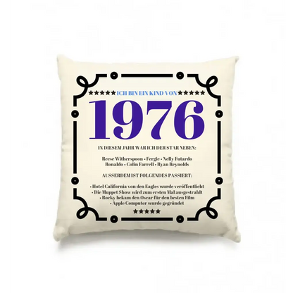 JAHRESZAHL DESIGNER personalisierbar : Kissen 40x40 cm