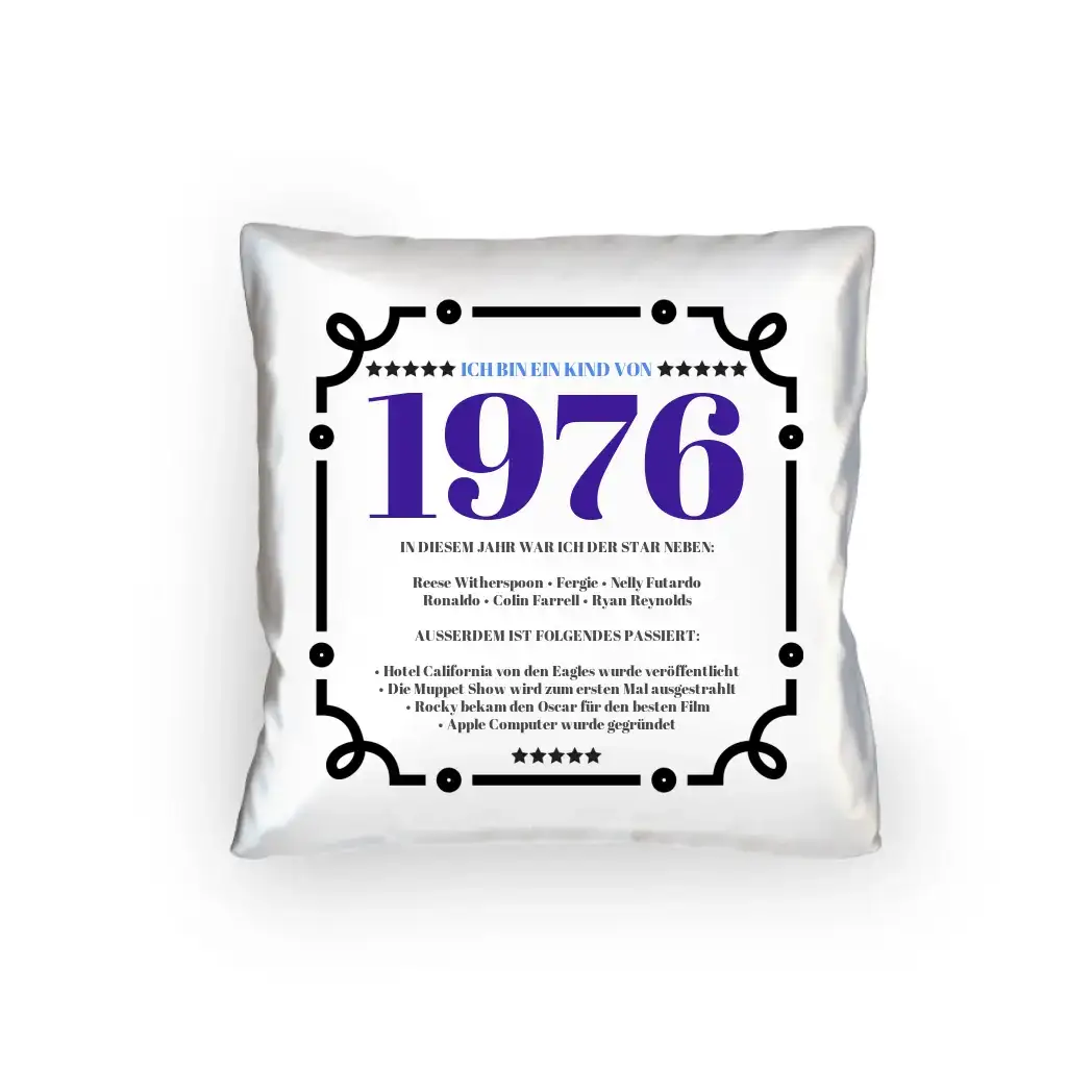 JAHRESZAHL DESIGNER personalisierbar : Kissen 40x40 cm