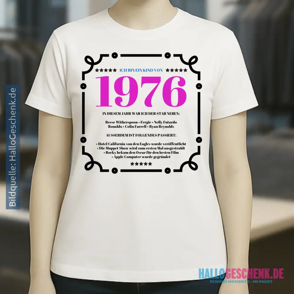 Jahreszahl Designer personalisierbar - Ladies Premium T-Shirt XS-2XL aus Bio-Baumwolle für Damen
