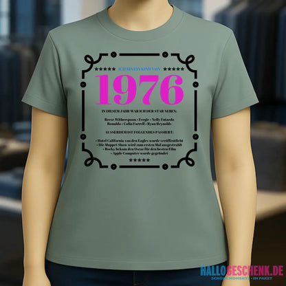 Jahreszahl Designer personalisierbar - Ladies Premium T-Shirt XS-2XL aus Bio-Baumwolle für Damen