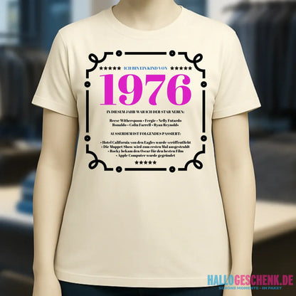 Jahreszahl Designer personalisierbar - Ladies Premium T-Shirt XS-2XL aus Bio-Baumwolle für Damen