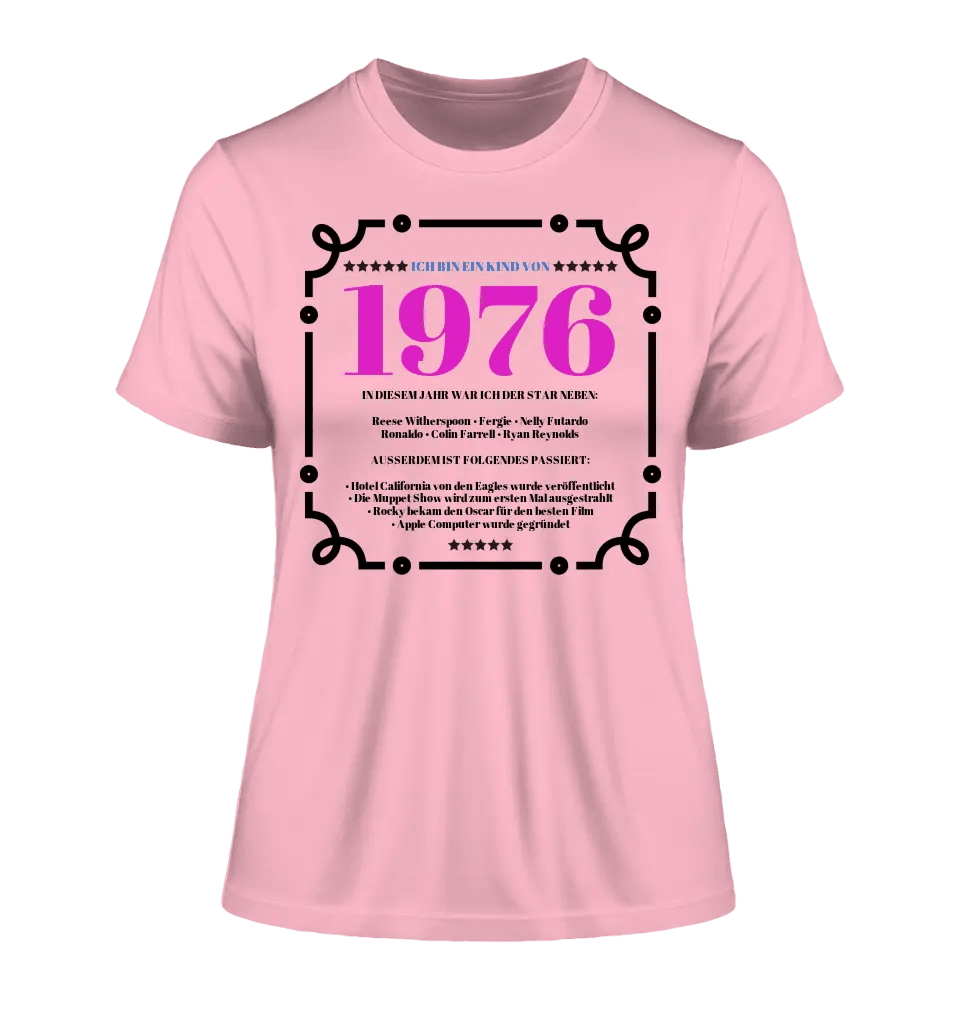 Jahreszahl Designer (personalisierbar) - Ladies Premium T - Shirt XS - 2XL aus Bio - Baumwolle für Damen - HalloGeschenk.de #geschenkideen# #personalisiert# #geschenk#