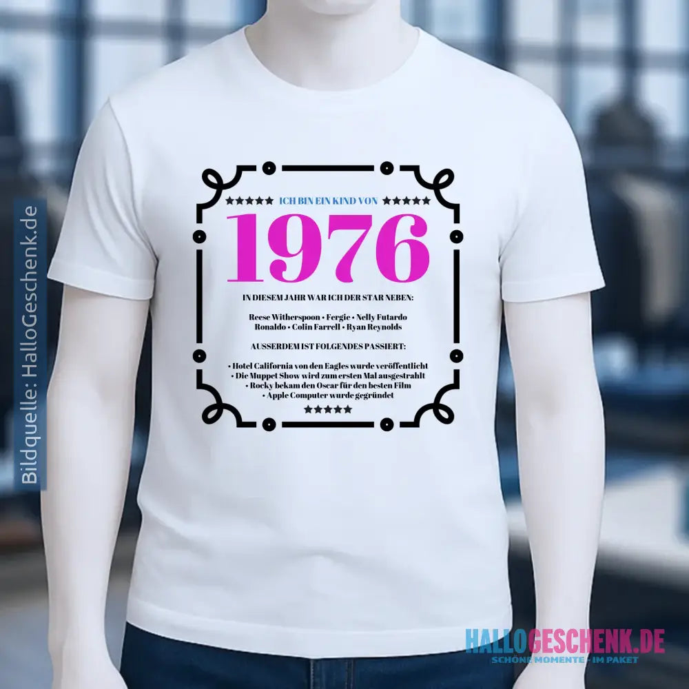JAHRESZAHL-DESIGNER personalisierbar - Unisex Premium T-Shirt XS-5XL aus Bio-Baumwolle für Damen & Herren