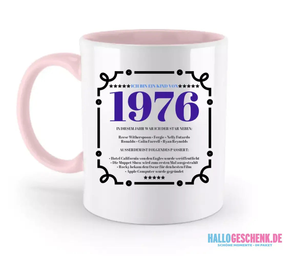 JAHRESZAHL DESIGNER personalisierbar : Zweifarbige Tasse 330ml