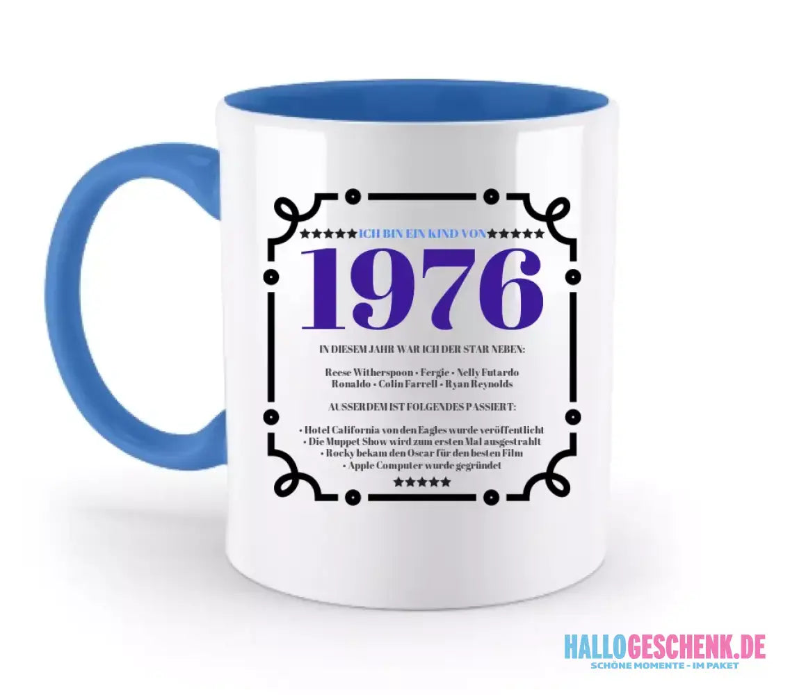 JAHRESZAHL DESIGNER personalisierbar : Zweifarbige Tasse 330ml