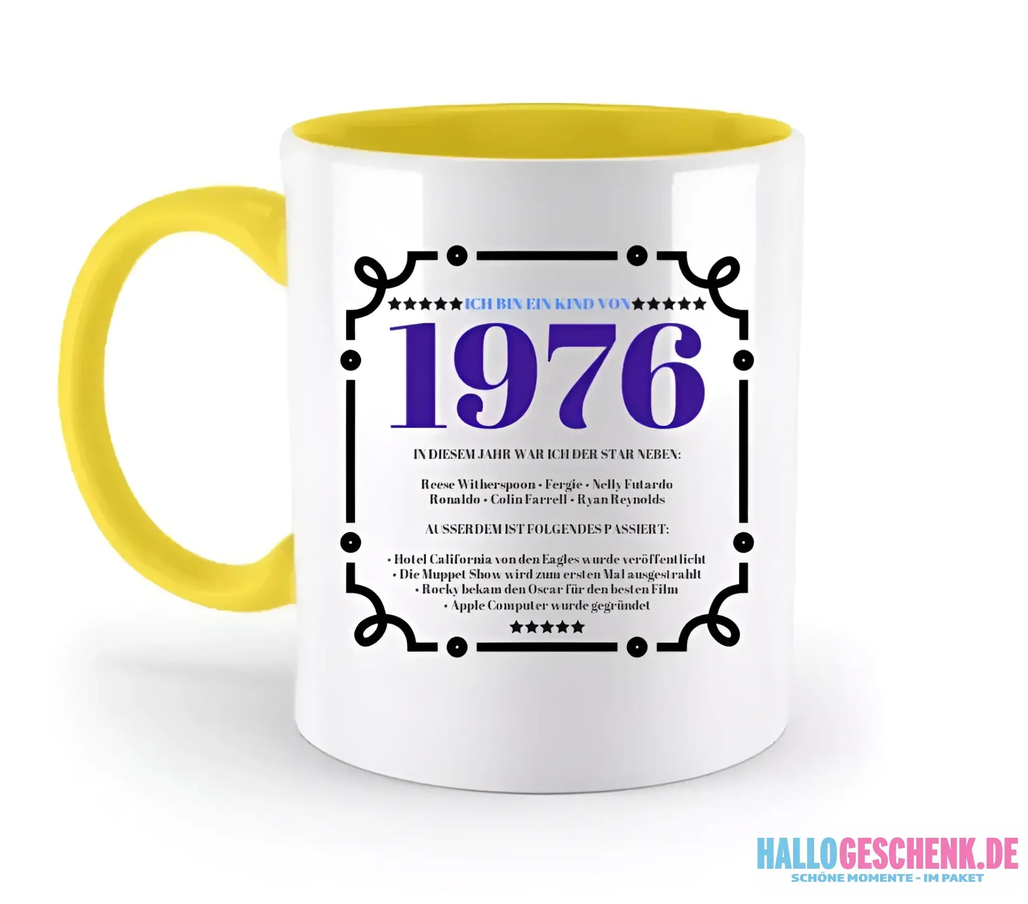 JAHRESZAHL DESIGNER personalisierbar : Zweifarbige Tasse 330ml