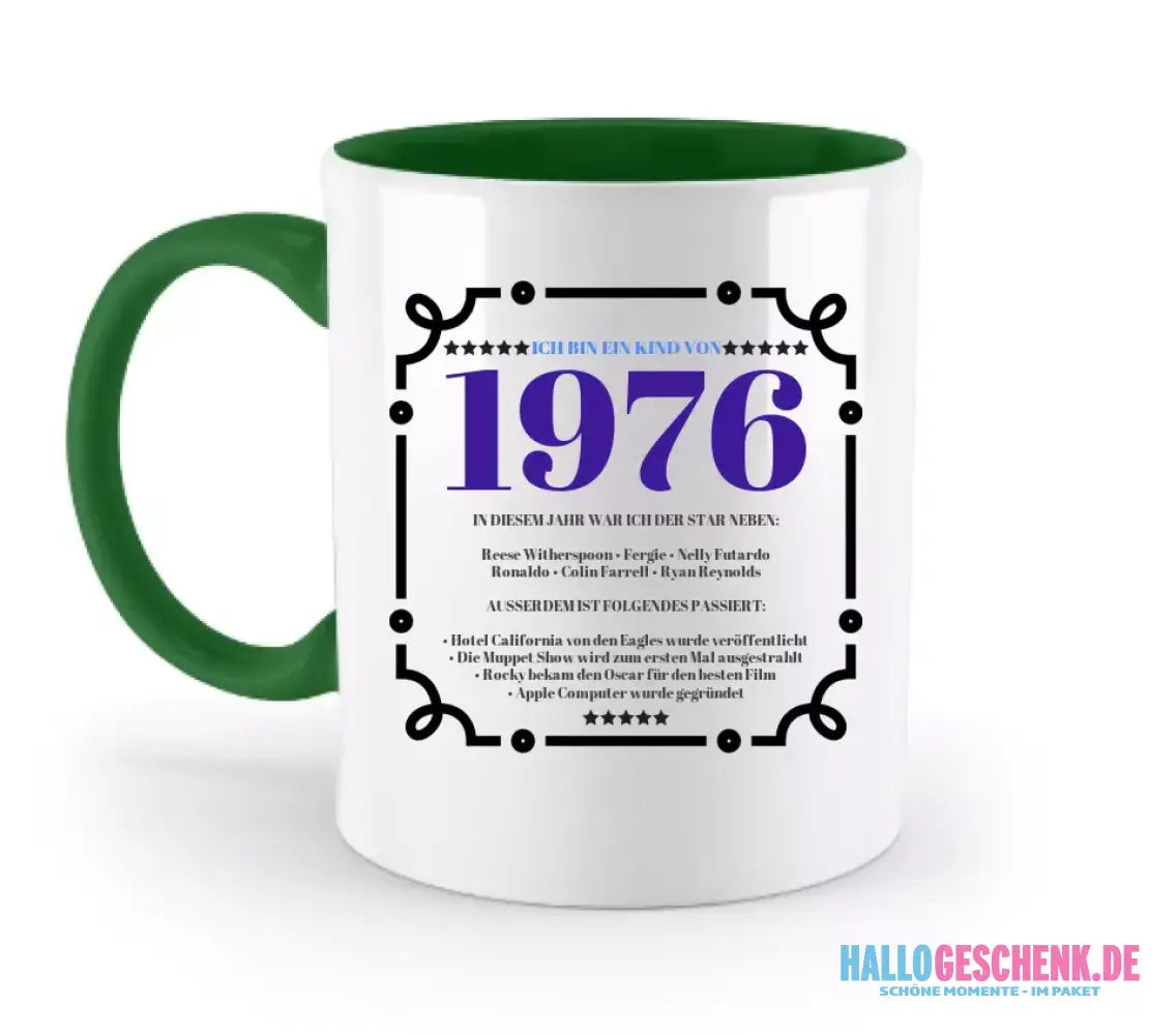 JAHRESZAHL DESIGNER personalisierbar : Zweifarbige Tasse 330ml