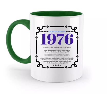 JAHRESZAHL DESIGNER (personalisierbar): Zweifarbige Tasse 330ml - HalloGeschenk.de