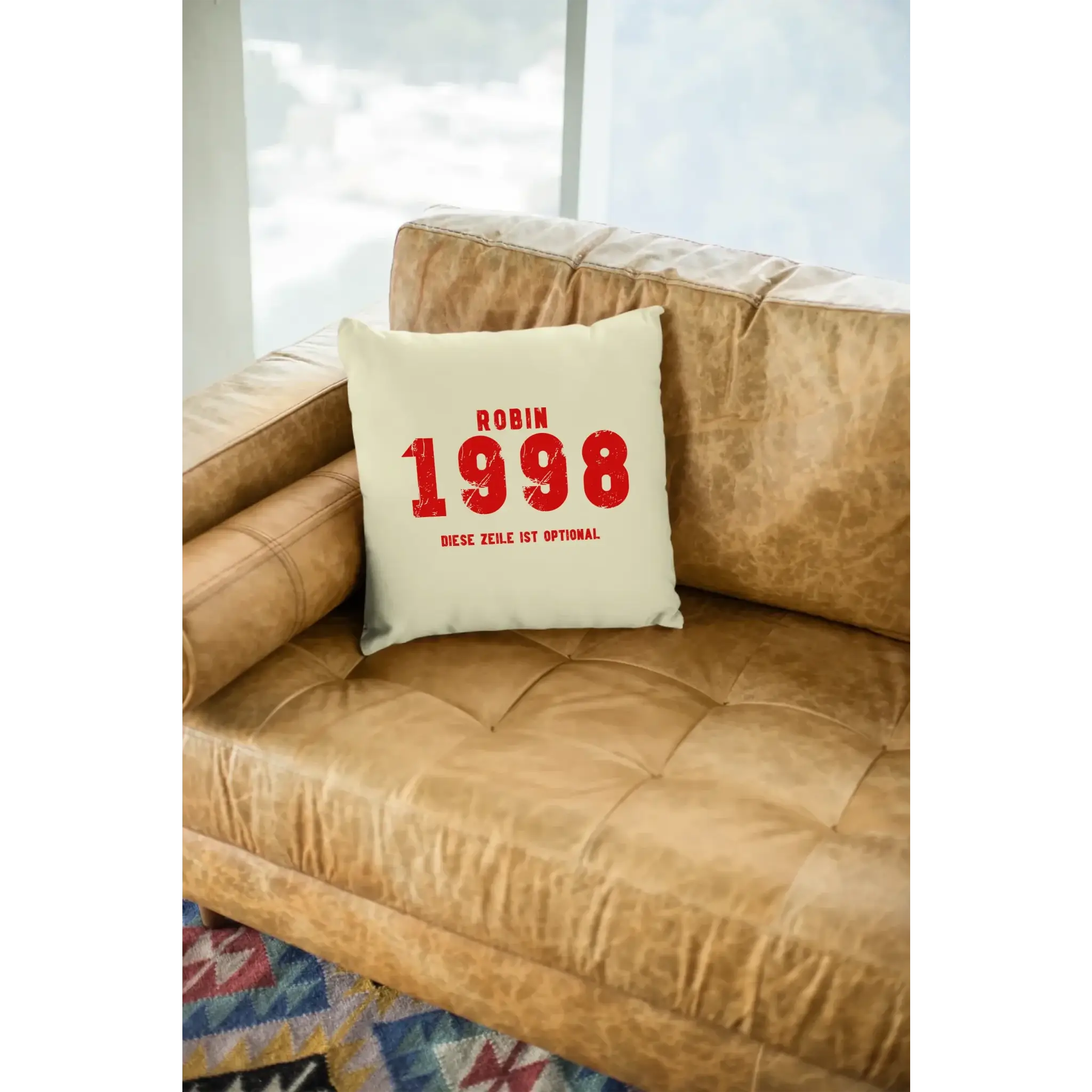 JAHRGANG mit NAME + WUNSCHTEXT • Kissen 40x40 cm • personalisiert