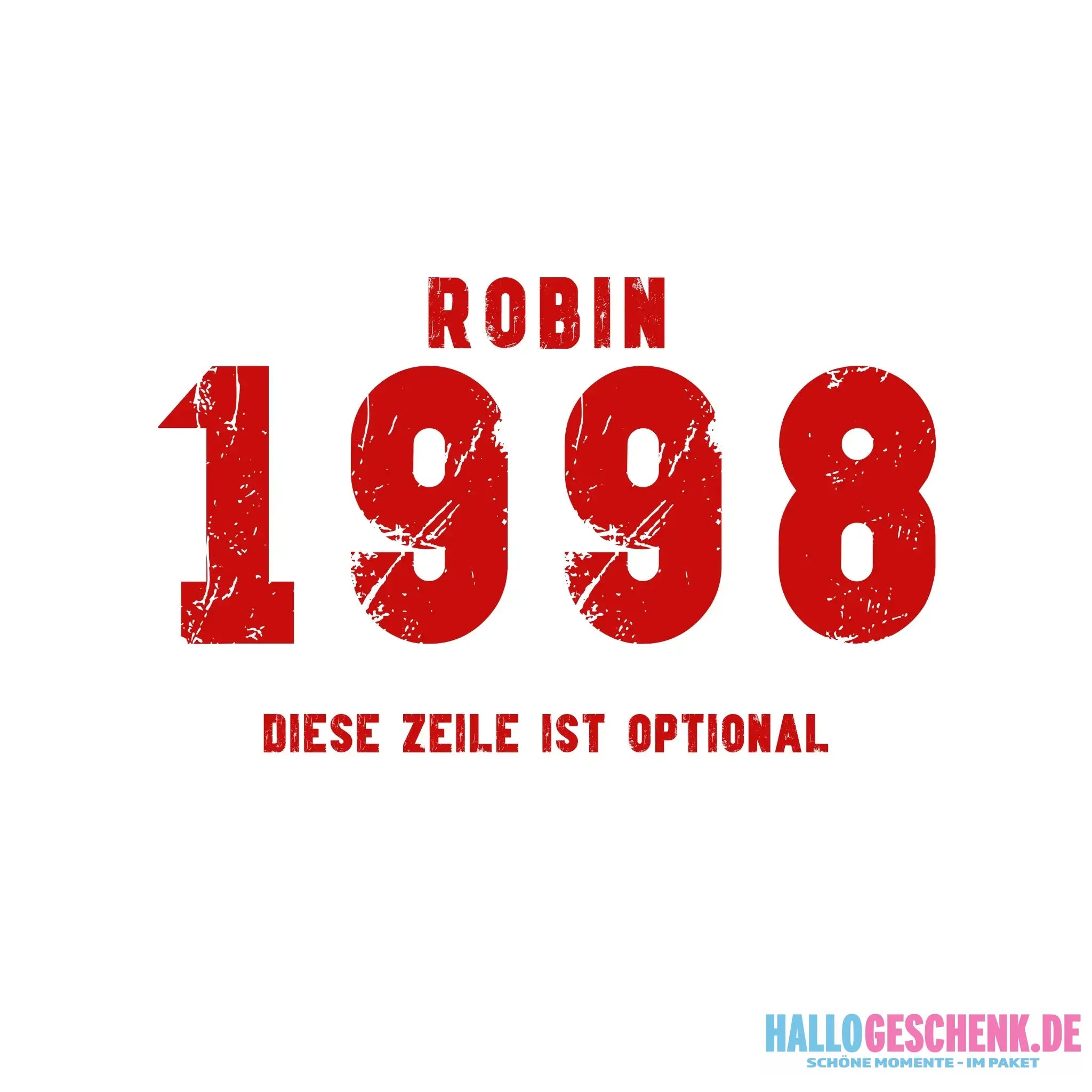 JAHRGANG mit NAME + WUNSCHTEXT • personalisiert • STICKER 20x20cm (Aufkleber) - ausgestanzter Sticker 20x20 cm